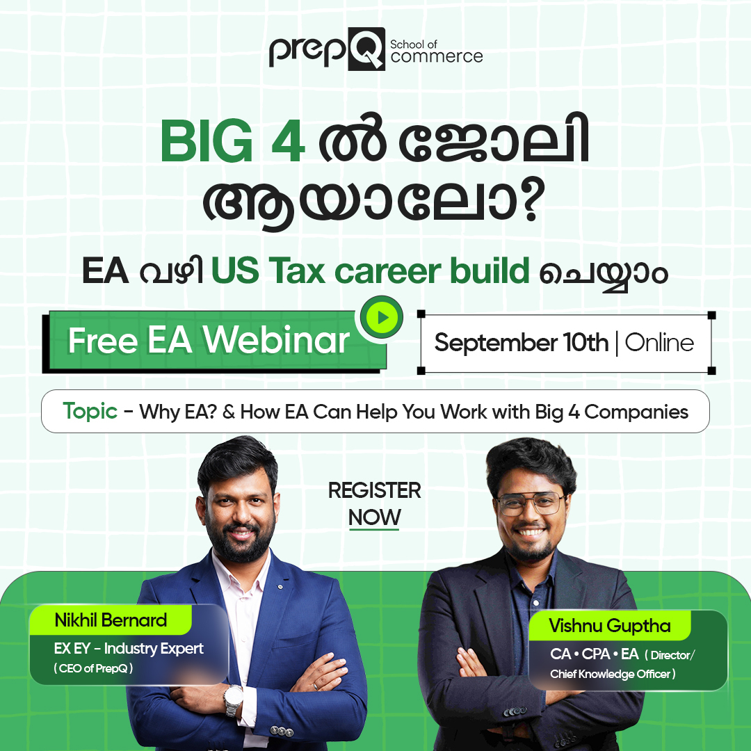 PrepQ School of Commerce - Free EA Webinar